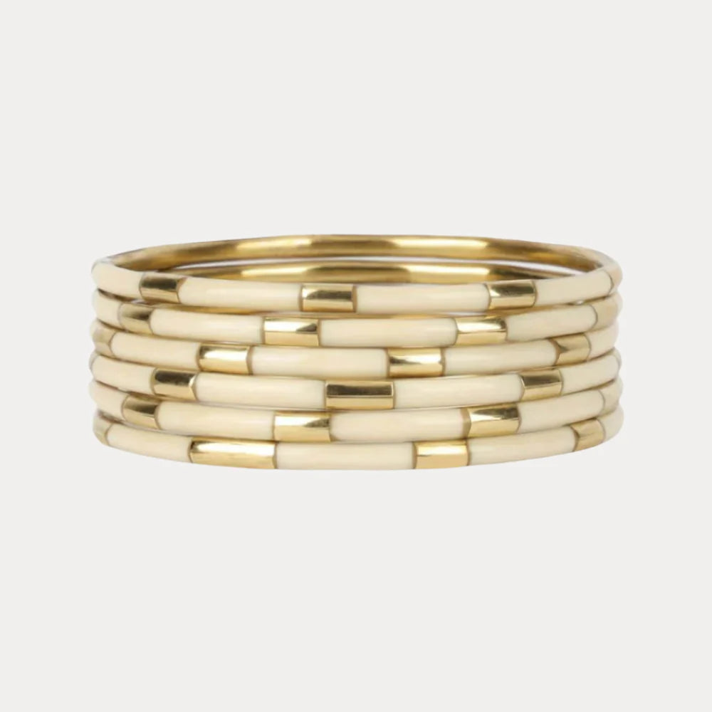 IVORY VEDA BANGLES (SET OF 6)