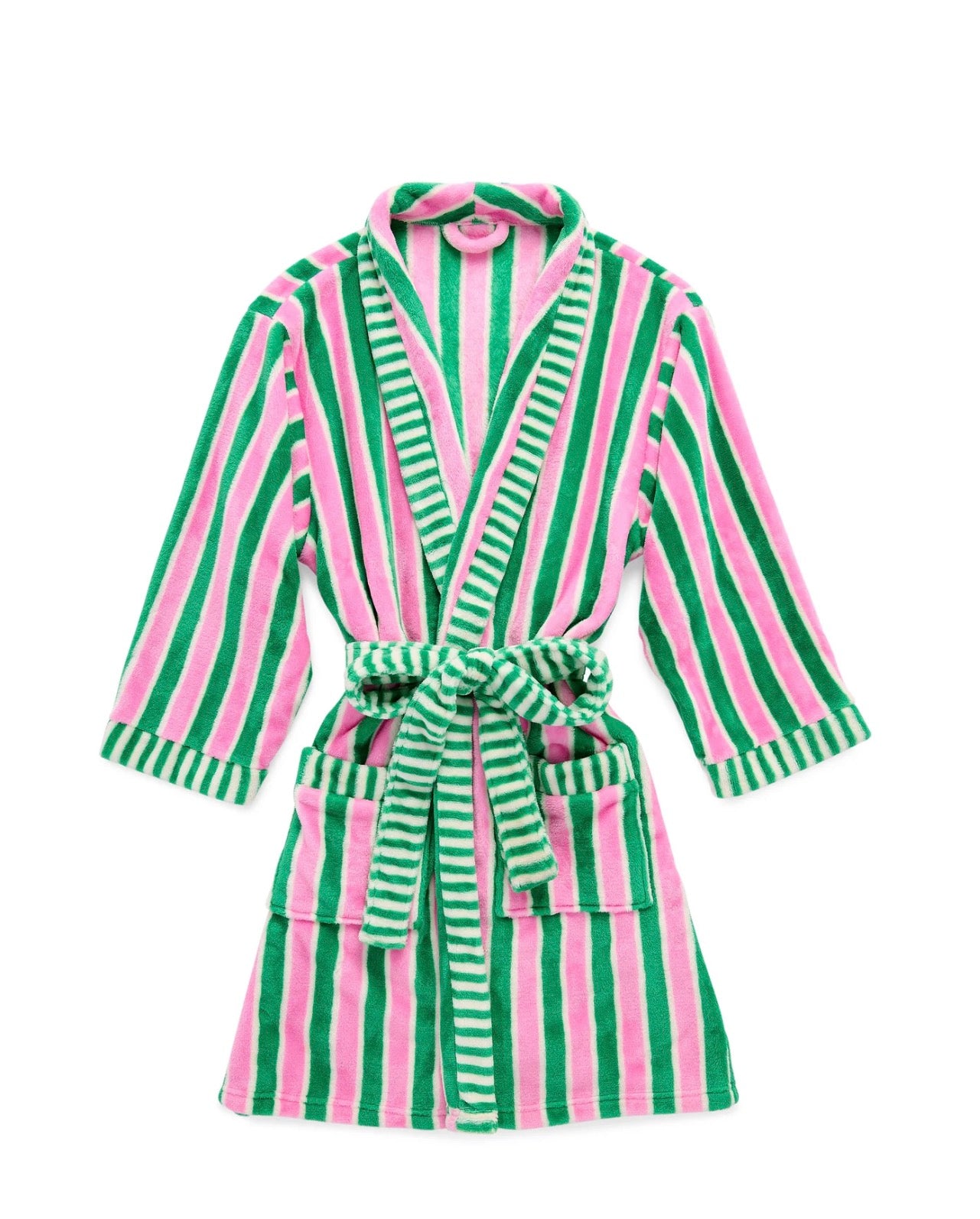 HOLLY STRIPE ROBE-GREEN