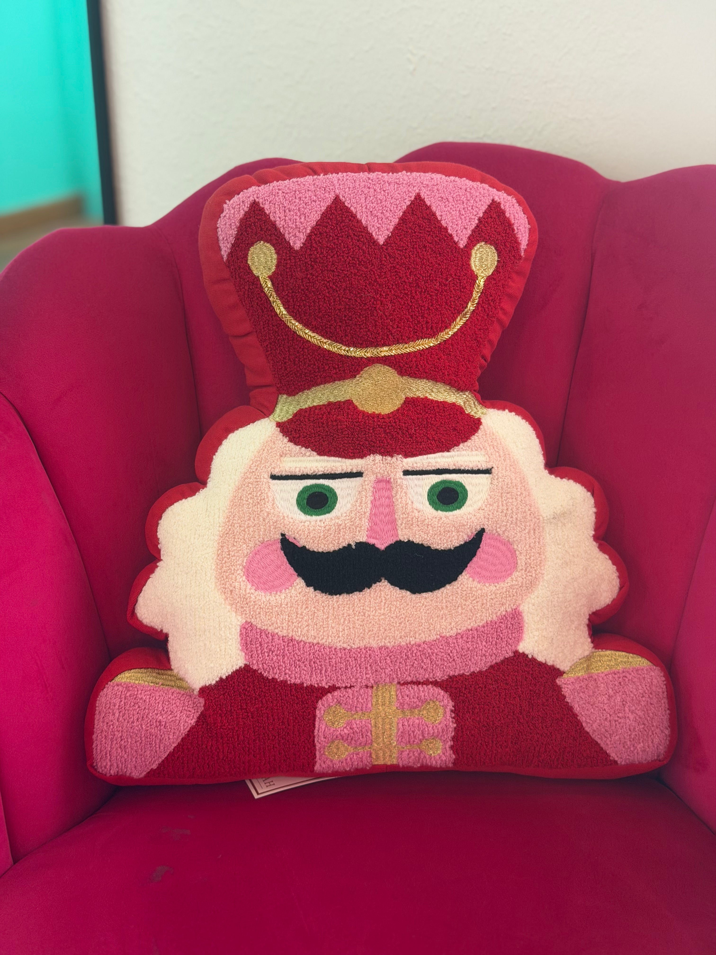 PEPPERMINT PRINCE PILLOW-RED
