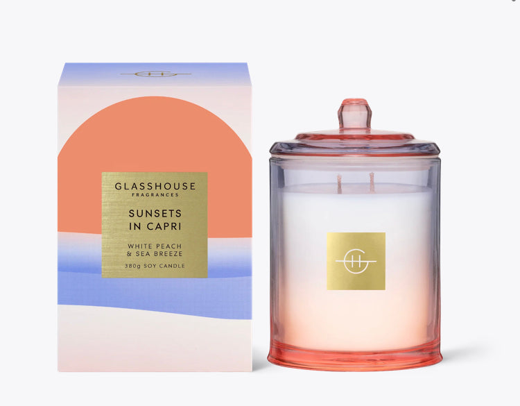 GLASSHOUSE CANDLE-SUNSETS IN CAPRI