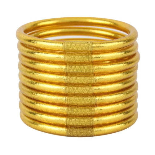 GOLD ALL WEATHER BANGLES-SERENITY PRAYER LARGE