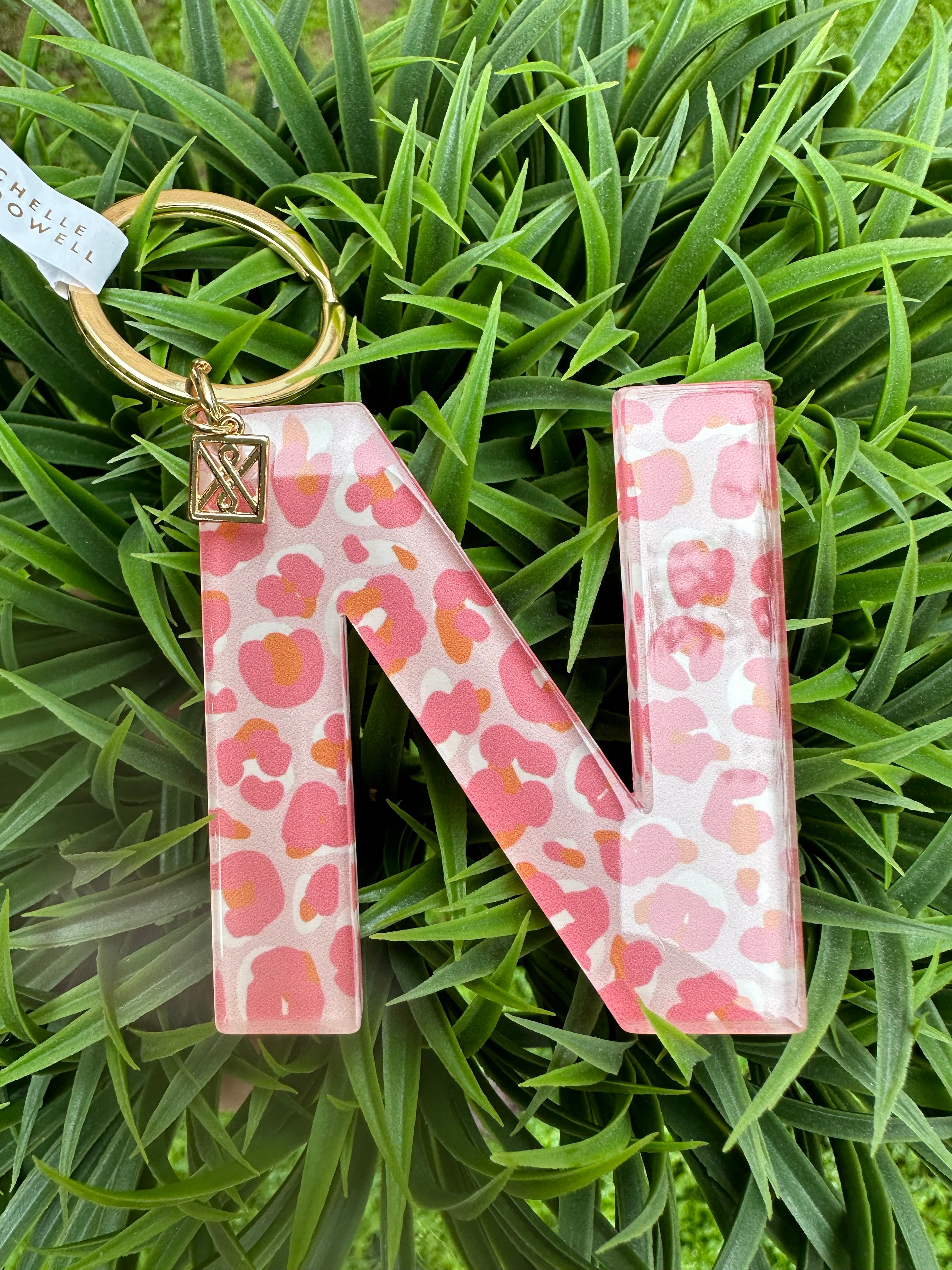 PATTERNED "N" KEYCHAIN